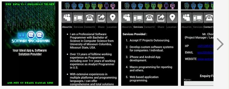 Wee Programming Business Card App